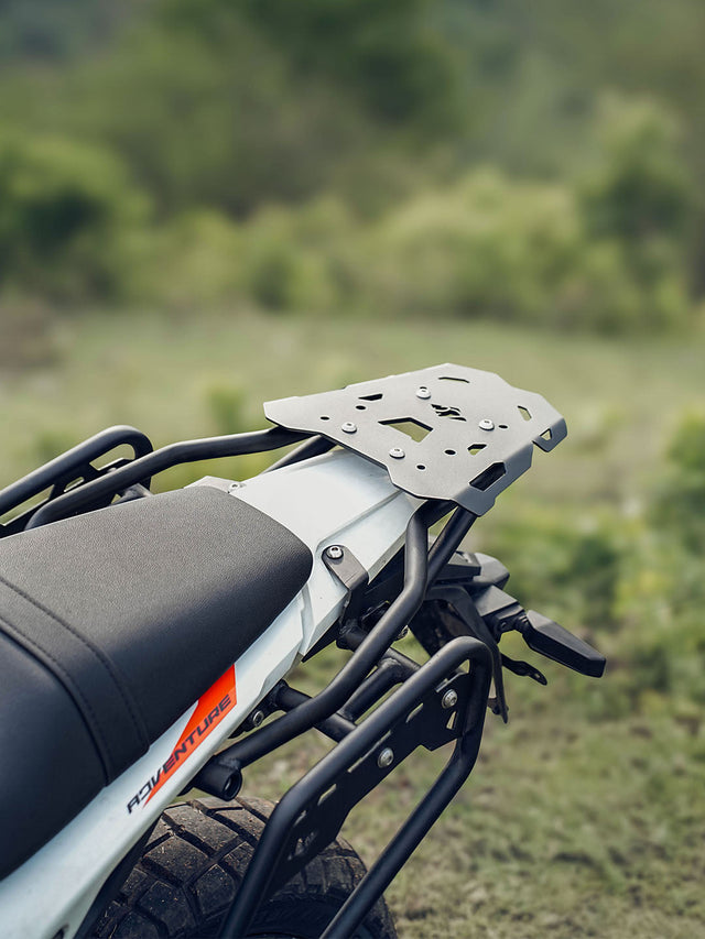 Legundary Custom KTM ADV 390 2025 gopher luggage carrier black mild steel rear rack touring support