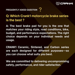 CRANK1 Ceramic Brake Pads Benelli TNT 25 Rear CRM371