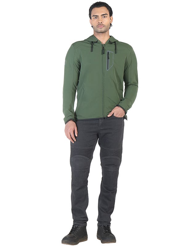 Royal Enfield Urbanite Class A Riding Sweatshirt in Black and Olive