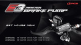 RCB E3 Series black 12.7mm left-hand hydraulic master cylinder with transparent reservoir, 01BP017B