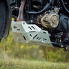 Legundary Vambrace bash plate silver aluminium installed on Hero Xpulse 210 underframe