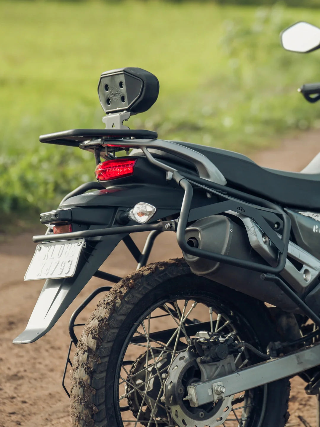 Legundary Custom Xtruder saddle stay for Hero Xpulse 200 4V black mild steel luggage support frame