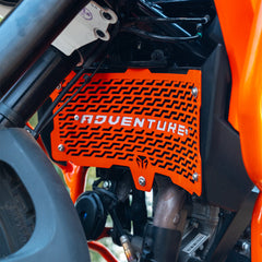Mototorque orange radiator guard KTM 390 Adventure mild steel radiator grill protection