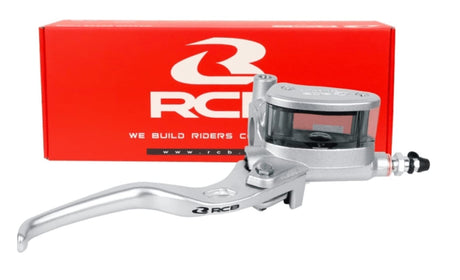 RCB E2 Series 14mm silver right-hand master brake pump 01BP001S