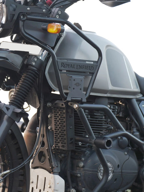 Legundary Custom Himalayan Jerrycan Mount BS4 Black Mild Steel Fuel Can Holder Royal Enfield Himalayan