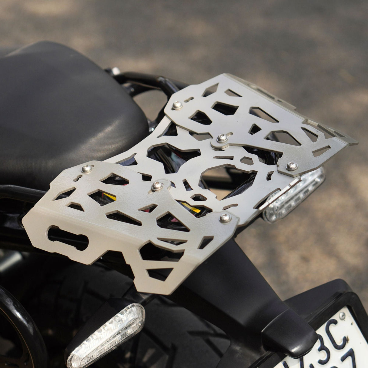 Auto Engina Adjustable Rack Plate and Top Rack Frame for Royal Enfield Guerrilla 450 14kg Soft Luggage Rack