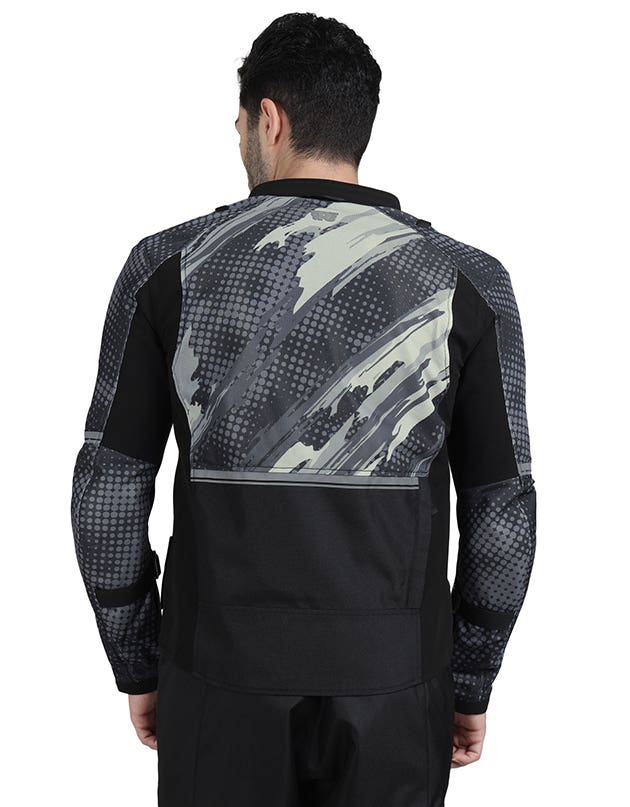 Royal Enfield Gravel Class A Black Polyester Mesh Riding Jacket