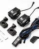 LBC Moto P100 80W motorcycle auxiliary lights dual color LED fog lights 8000 lumens waterproof with wireless switch relay mounts