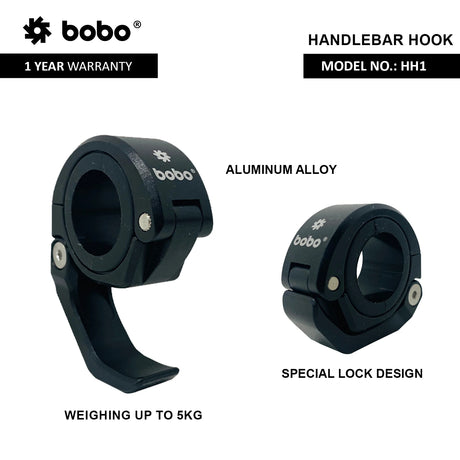 BOBO HH1 handlebar hook motorcycle scooter bike utility hook helmet bag holder accessory