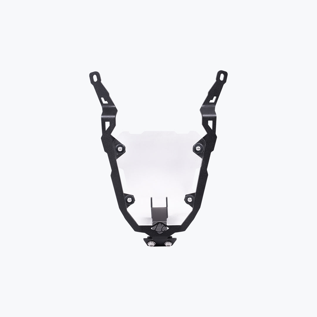 Legundary Custom Honda NX500 Oculus Headlight Shield Black – durable mild steel headlight guard protector with precision-cut design, enhancing front-end protection and rugged styling for Honda NX500.
