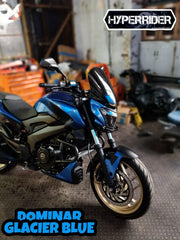 Hyperrider Type 1 windshield for Bajaj Dominar 250 and Dominar 400 aerodynamic touring windscreen in matte and glossy finish