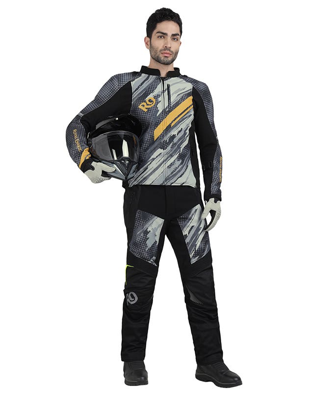 Royal Enfield Gravel Class A Black Polyester Mesh Riding Jacket