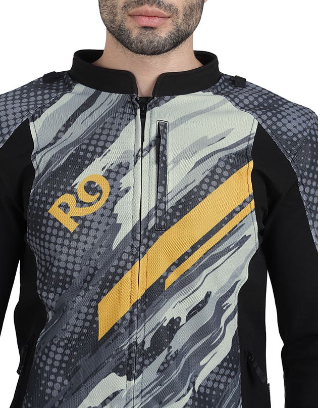 Royal Enfield Gravel Class A Black Polyester Mesh Riding Jacket