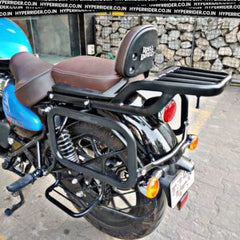 Hyperrider Royal Enfield Meteor 350 Top Rack 45KG Stock Backrest Compatible