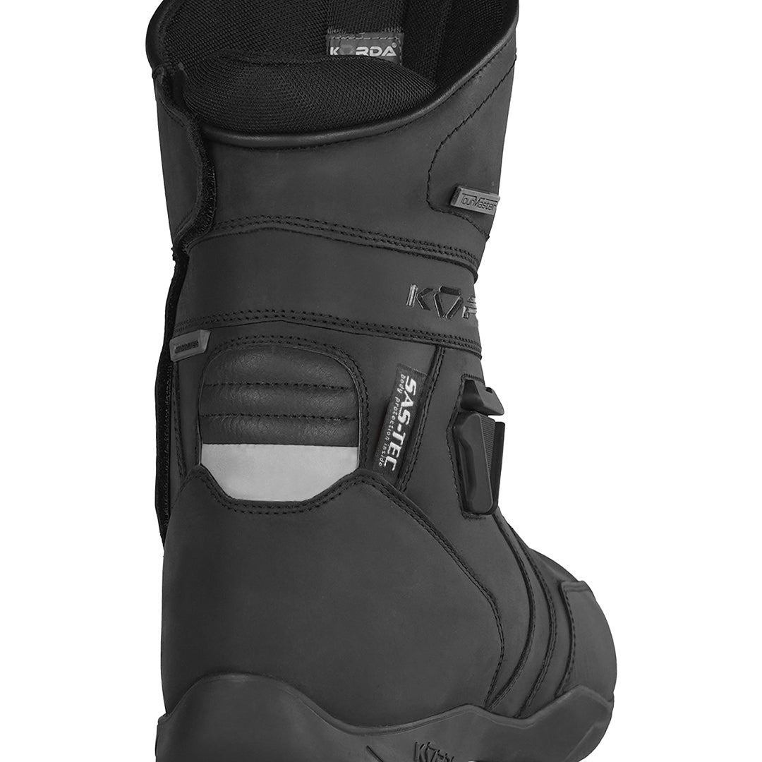 KORDA TourMaster Low 2.0 black waterproof motorcycle riding boots