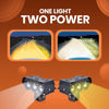 LGP DK300 Projector LED Fog Lamp Pair with Triple Lens Dual Color Yellow White Universal Motorcycle Auxiliary Driving Lights