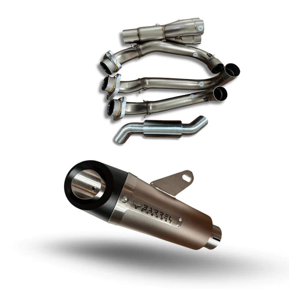 Outlaw 2.0 stainless steel full system exhaust for Triumph Street Triple 765 2023 2024 2025
