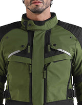 Royal Enfield Nirvik V3 Class A Riding Jacket in Olive and Black