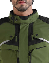 Royal Enfield Nirvik V3 Class A Riding Jacket in Olive and Black