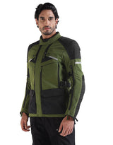 Royal Enfield Nirvik V3 Class A Riding Jacket in Olive and Black