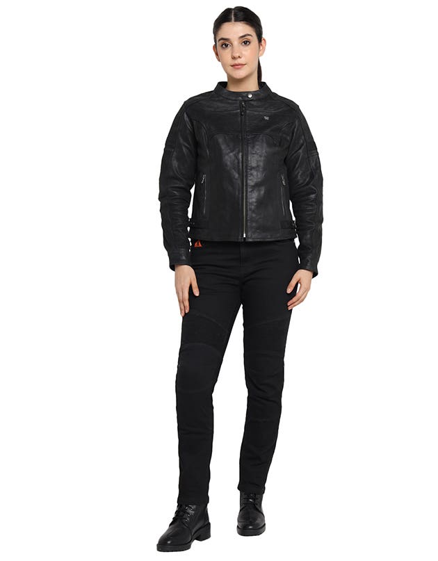 Royal Enfield Classic Leather Women’s Class AA Riding Jacket in Black