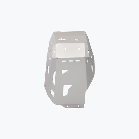 Legundary Custom Honda NX500 Vambrace Bash Plate Silver – premium aluminium engine sump guard skid plate, designed to protect the underbelly of your Honda NX500 while adding a sleek, durable finish.