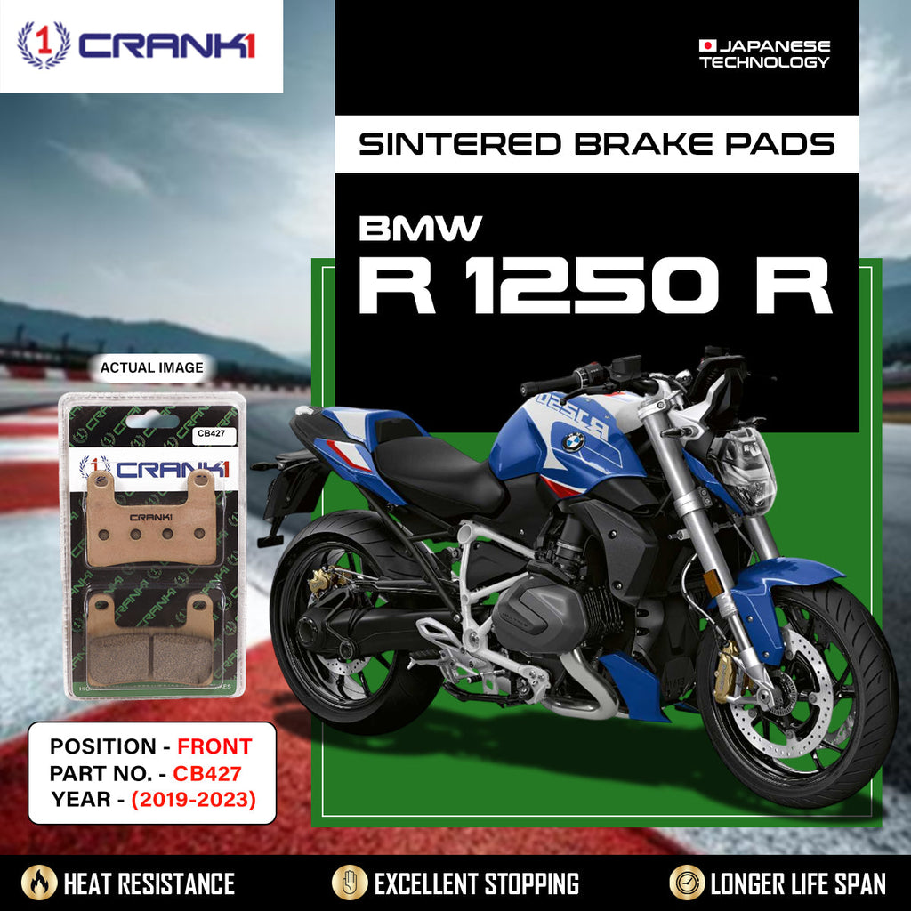 CRANK1 CB427 sintered front brake pads for BMW R 1250 R 2019-2023 high performance motorcycle brake pads