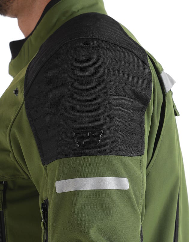 Royal Enfield Nirvik V3 Class A Riding Jacket in Olive and Black