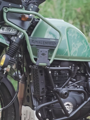 Legundary Custom Himalayan Crux Jerrycan Mount BS6 Black Mild Steel Fuel Can Holder Royal Enfield Himalayan