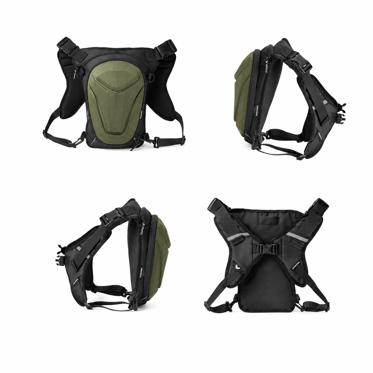 Vantora ARC 4-in-1 Travel Bag Convertible Crossbody Sling Thigh Bag Waist Pouch and Motorcycle Tank Bag