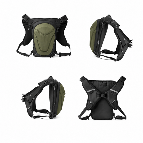 Vantora ARC 4-in-1 Travel Bag Convertible Crossbody Sling Thigh Bag Waist Pouch and Motorcycle Tank Bag