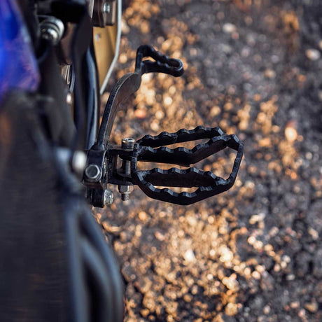 Legundary Tour Pro Rallytrek footrest black installed on Hero Xpulse 210 for rider and pillion