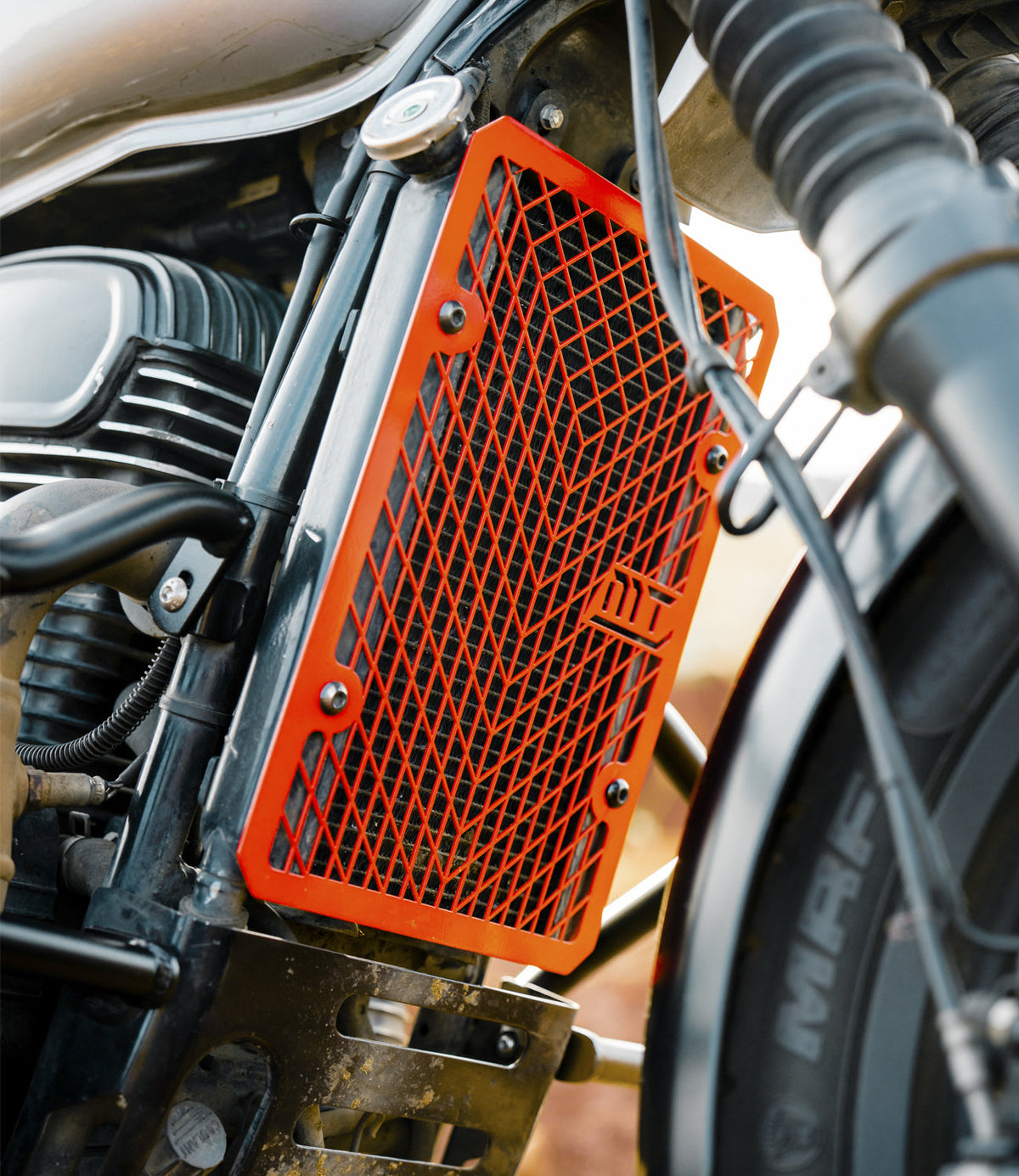 Moto Torque Radiator Guard for Yezdi Scrambler