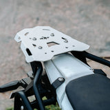 Legundary Custom KTM 390 Enduro R Gopher Luggage Carrier Silver mild steel aluminium rear rack touring carrier