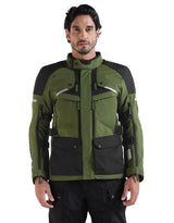 Royal Enfield Nirvik V3 Class A Riding Jacket in Olive and Black