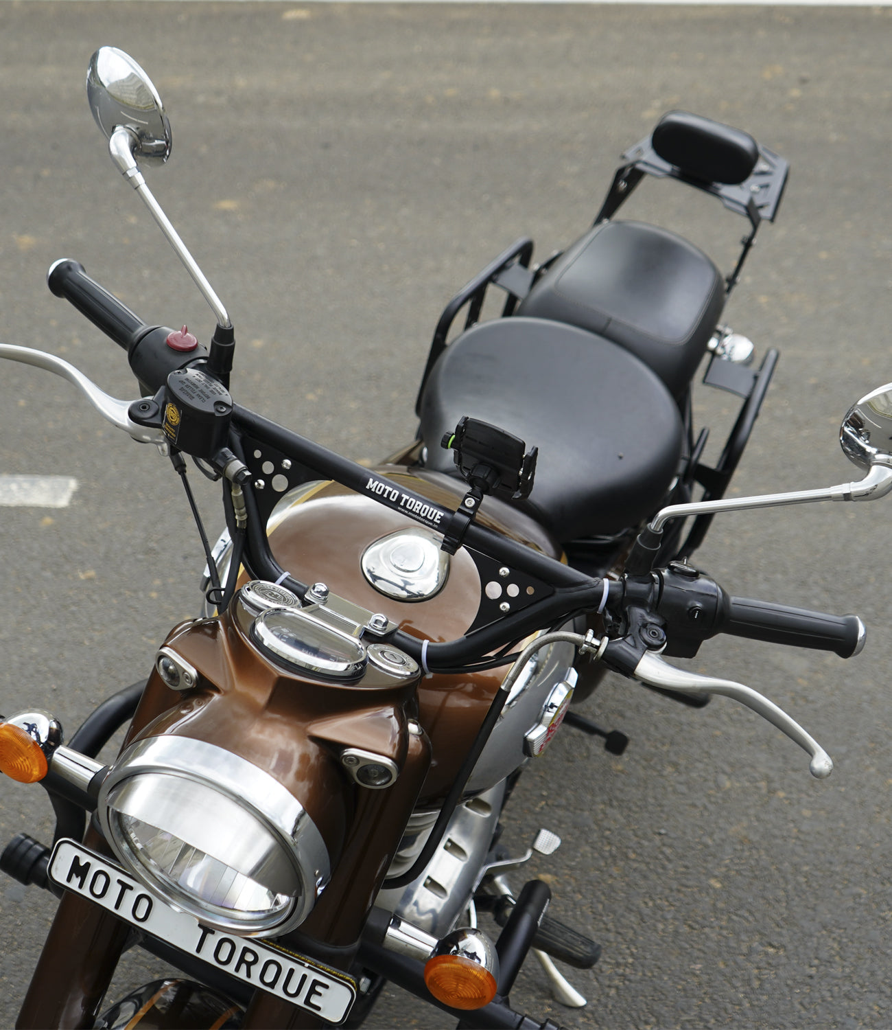 Moto Torque ADVENTO handlebar for Royal Enfield Classic 350 Reborn touring upgrade