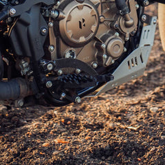 Legundary Tour Pro Rallytrek footrest black installed on Hero Xpulse 210 for rider and pillion