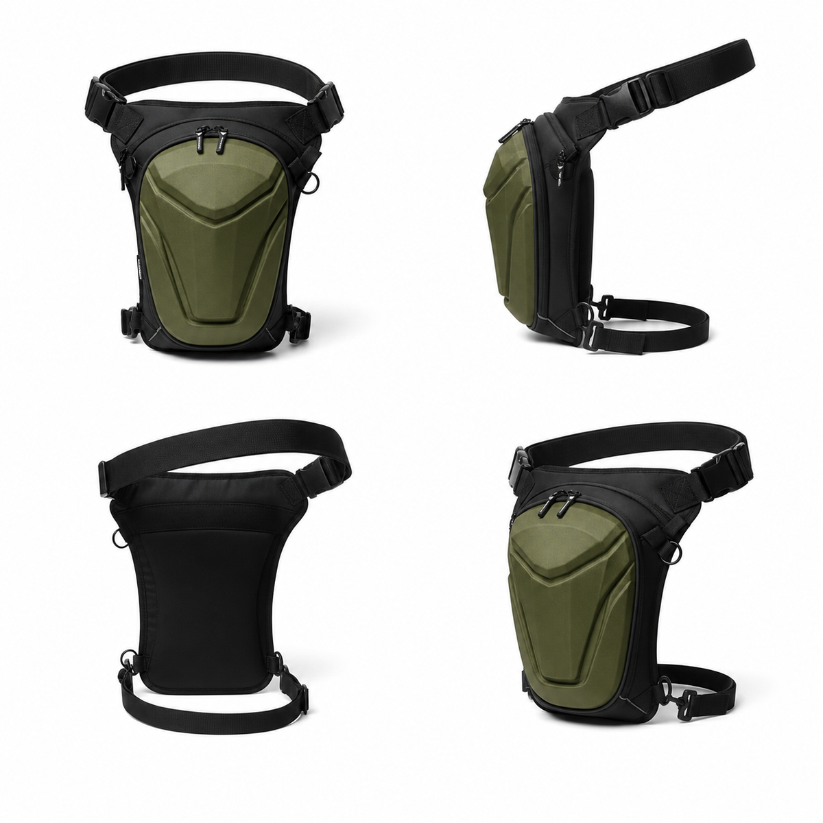 Vantora ARC 4-in-1 Travel Bag Convertible Crossbody Sling Thigh Bag Waist Pouch and Motorcycle Tank Bag