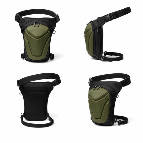Vantora ARC 4-in-1 Travel Bag Convertible Crossbody Sling Thigh Bag Waist Pouch and Motorcycle Tank Bag
