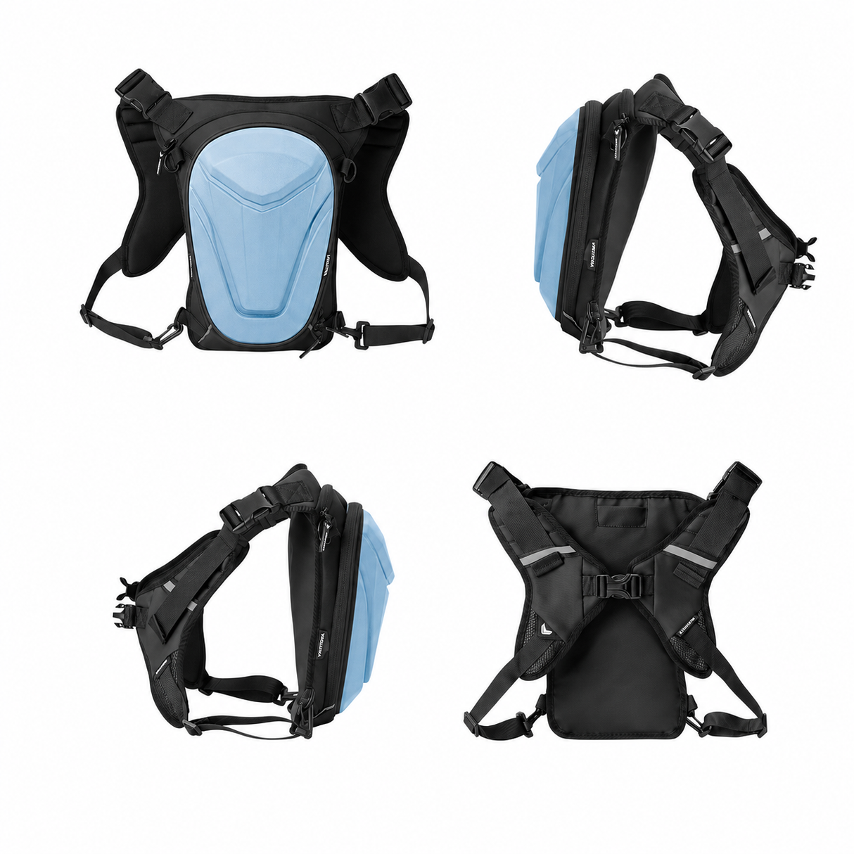 Vantora ARC 4-in-1 Travel Bag Convertible Crossbody Sling Thigh Bag Waist Pouch and Motorcycle Tank Bag