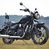 Auto Engina 27mm Crash Guard and Leg Guard for Royal Enfield Meteor 350 with Built-In Polyamide Sliders in Textured Black