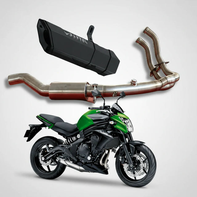 Barrel Rogue 2.0 stainless steel full system exhaust for Kawasaki ER6n motorcycle