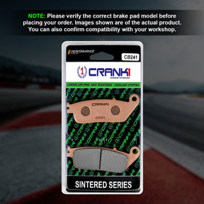CRANK1 CB241 Sintered Front Brake Pads for Honda CBR250R 2011-2014 LEGUNDARY Custom
