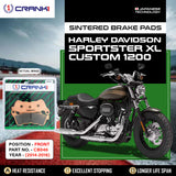 CRANK1 CB046 Sintered Front Brake Pads for Harley Davidson Sportster XL Custom 1200 2014-2016 Cruiser Motorcycle