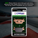 CRANK1 Sintered Rear Brake Pads CB896 For Benelli TRK 502 2017 Onwards Motorcycle