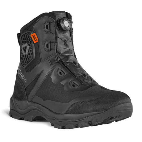 KORDA Recon black motorcycle riding boots with D3O ankle armour