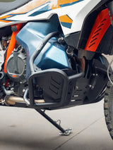 Legundary Custom KTM ADV 890 Bellator Lower Crash Guard Black mild steel engine and chassis protection bar