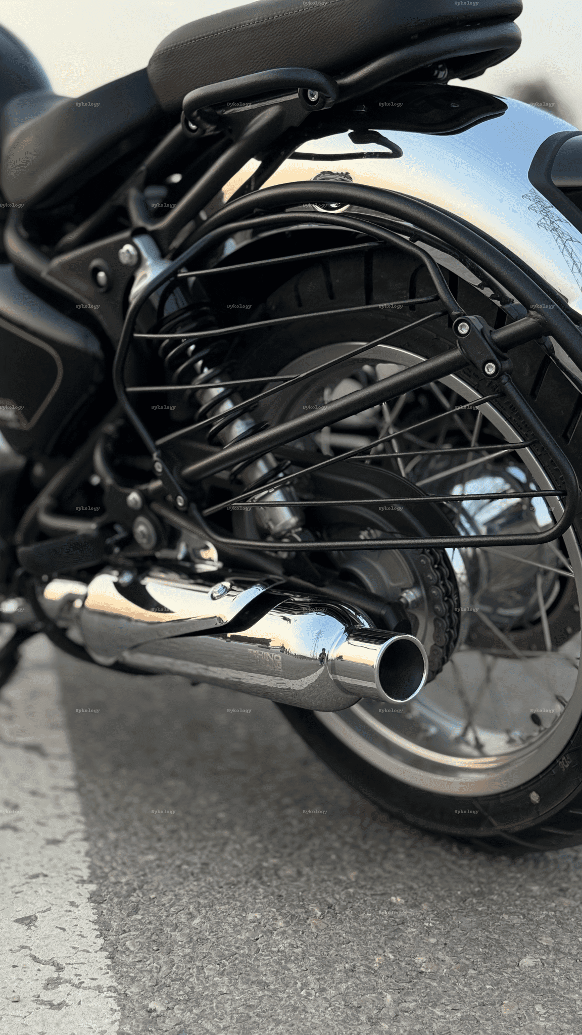 Rhino Racing C-V1 304 stainless steel performance exhaust for Royal Enfield Classic 650