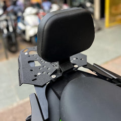 Hyperrider Universal Motorcycle Backrest with Helmet Lock for Honda Himalayan XPulse Gixxer Versys 650 and Triumph