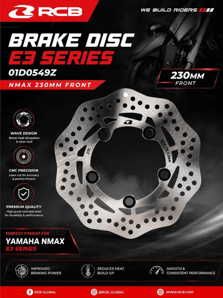 RCB E3 Series 230mm front brake disc 01D0549Z for Yamaha Aerox
